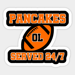 O-Line Pancakes Served 24/7 American Football Sticker